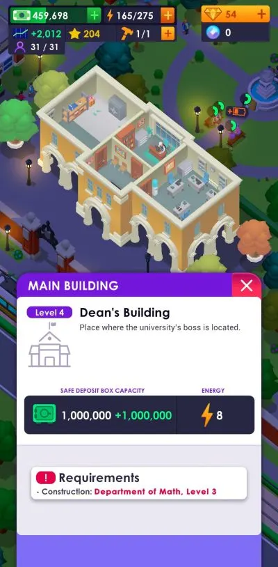 university empire tycoon dean's building