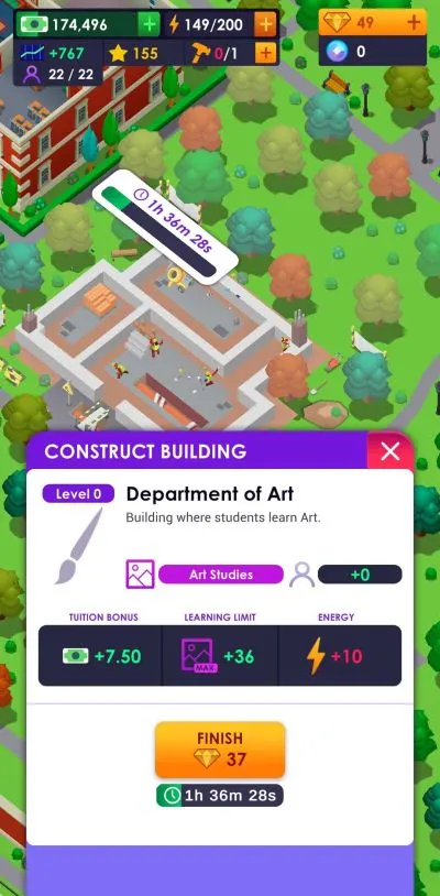 university empire tycoon speeding up construction