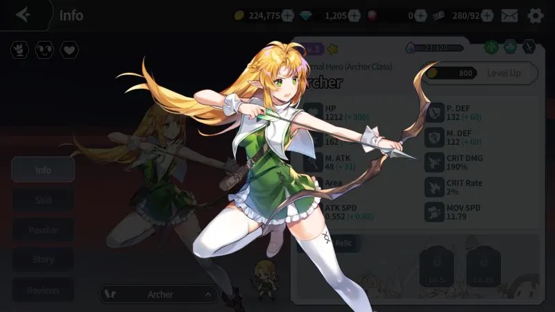 archer class arcana tactics