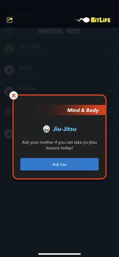 bitlife jiu-jitsu lessons