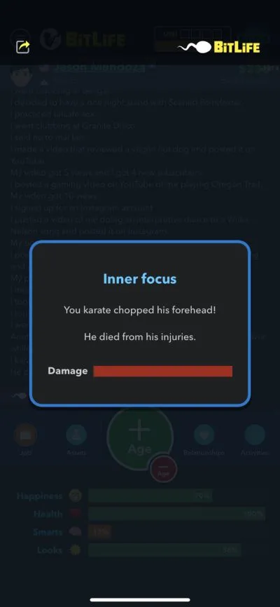 bitlife karate move