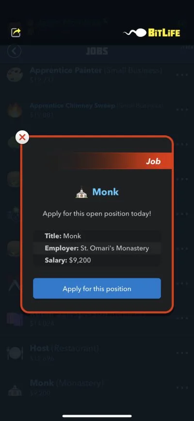 bitlife monk position