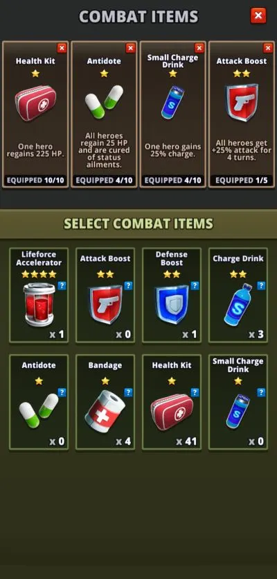 combat items puzzle combat