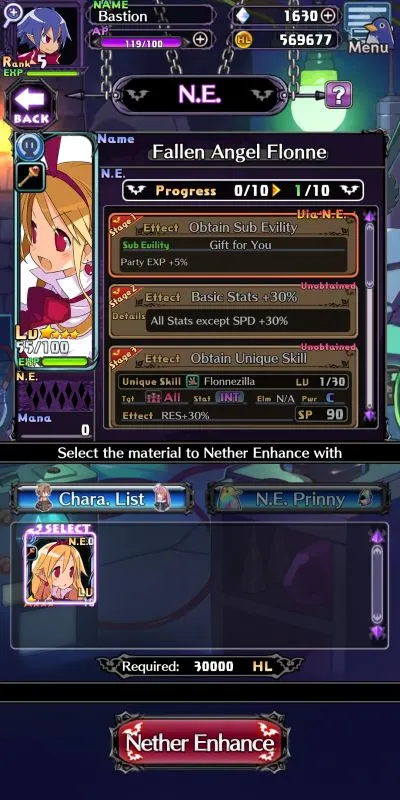 hero enhancements in disgaea rpg