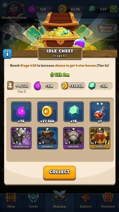 fable wars idle chest