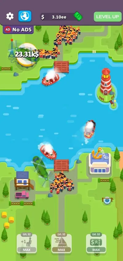 idle ferry tycoon gameplay