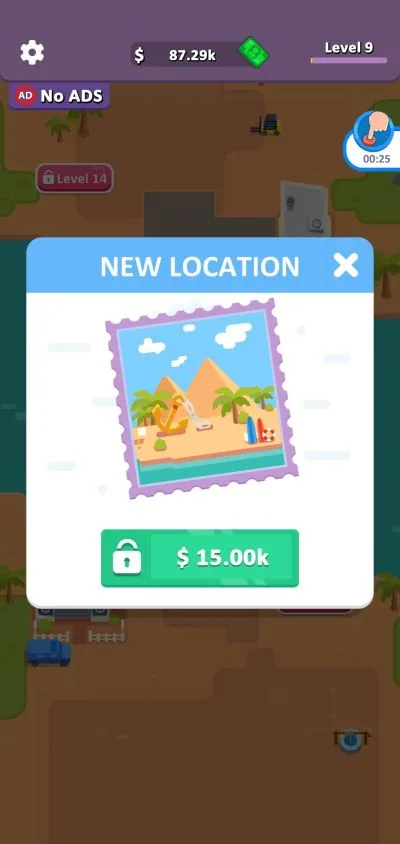 unlocking new location in idle ferry tycoon