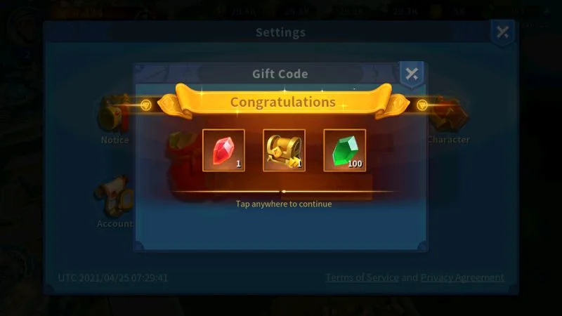 infinity kingdom gift codes step 5