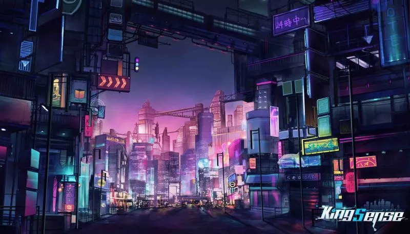 kingsense cyberpunk street