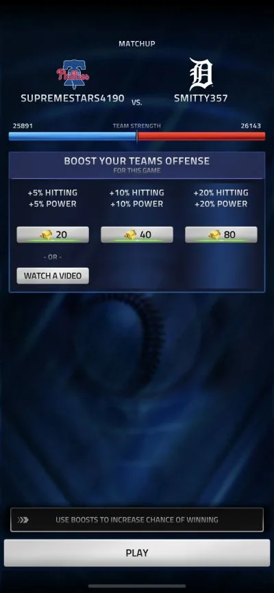 mlb tap sports baseball 2021 boosts