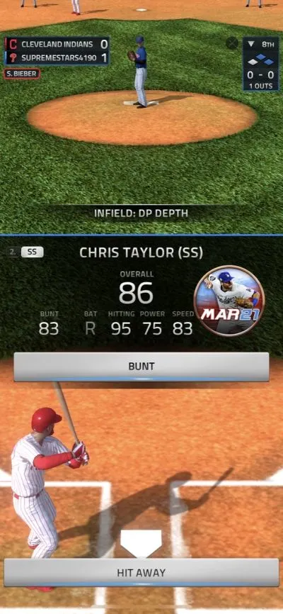 mlb tap sports baseball 2021 bunt