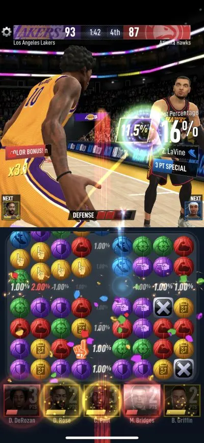 power gem combo in nba ball stars