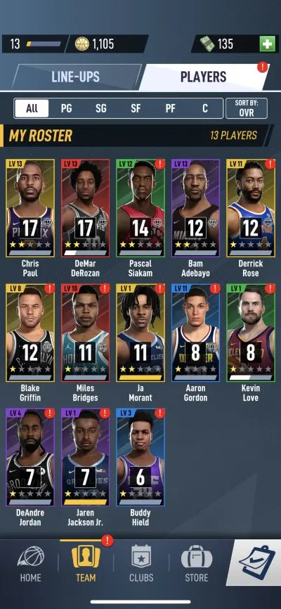 nba ball stars roster