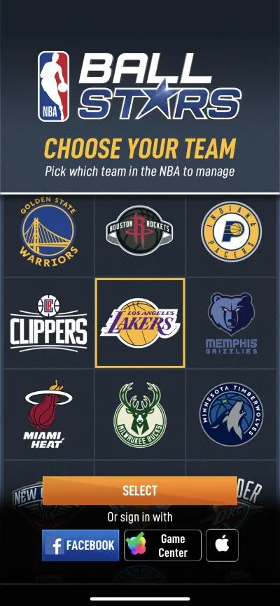 nba ball stars team selection