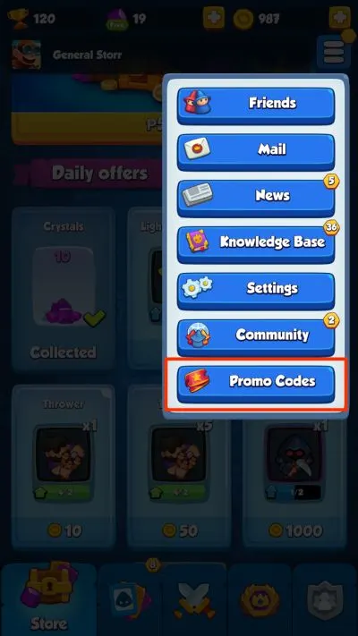 rush royale promo codes step 2