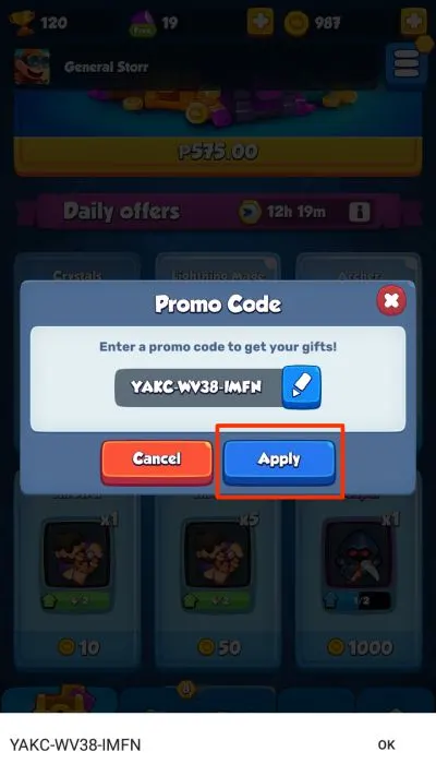 rush royale promo codes step 4