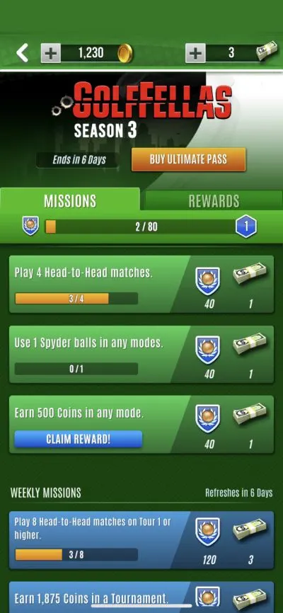 ultimate golf missions