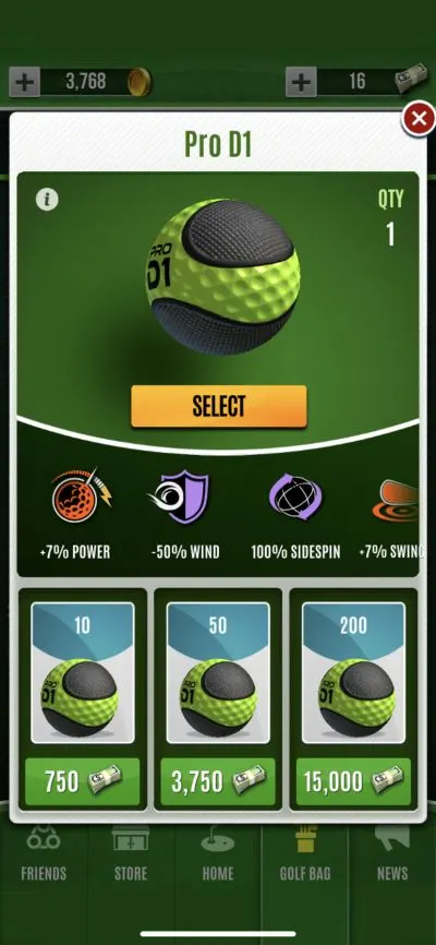 ultimate golf special ball