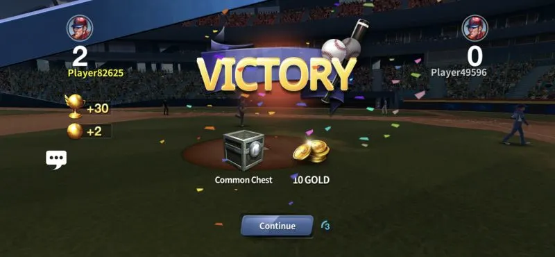 baseball clash victory
