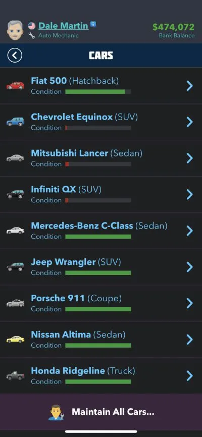 bitlife cars