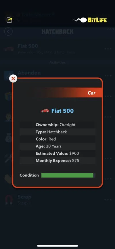 fiat 500 in bitlife