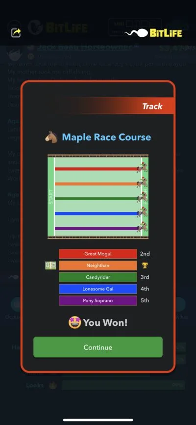 bitlife horse race