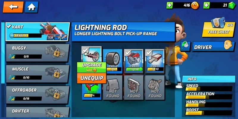 boom karts lightning rod