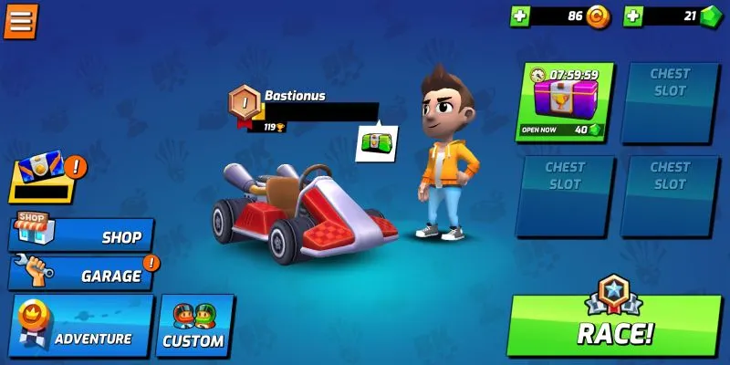 boom karts race mode chests