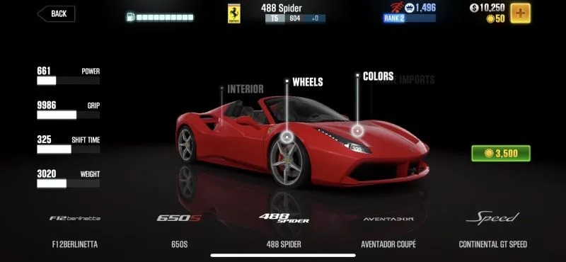 ferrari 488 spider csr racing 2