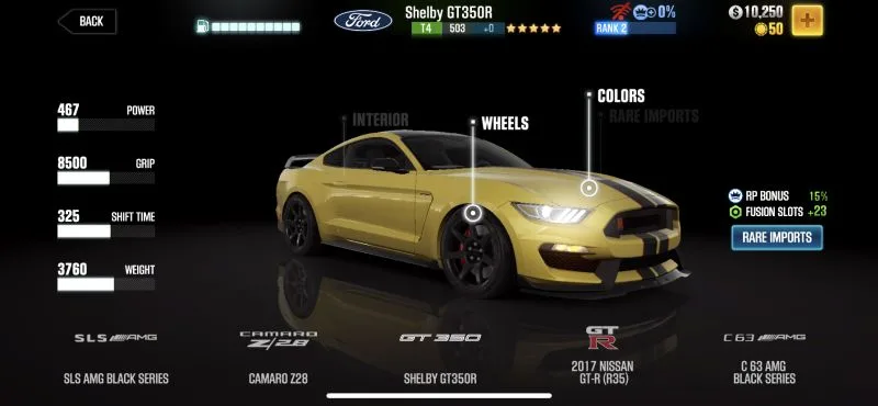 ford shelby gt350r csr racing 2