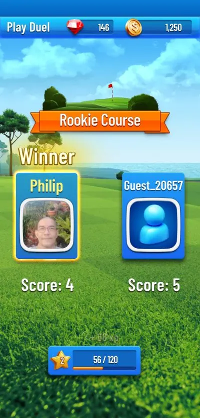 learning from opponents in golf strike