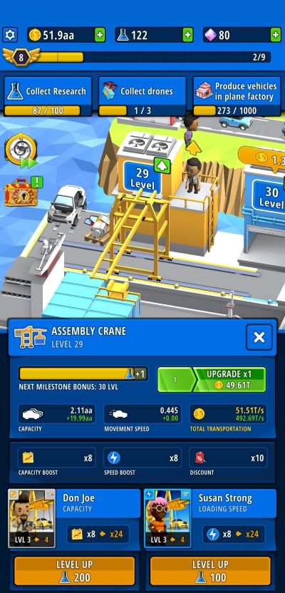 idle inventor factory tycoon assembly crane