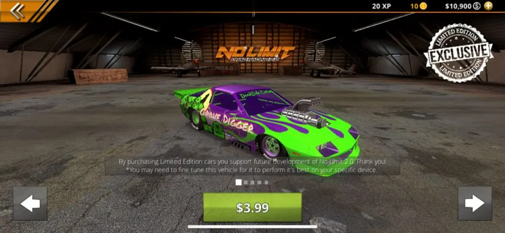limited edition car in no limit drag racing 2