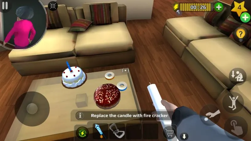 scary teacher 3d cake candle