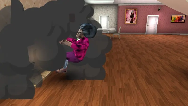 scary teacher 3d fireplace boom