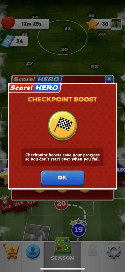 score! hero 2 checkpoint boost