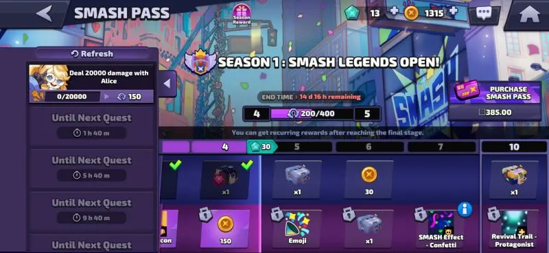 smash pass smash legends