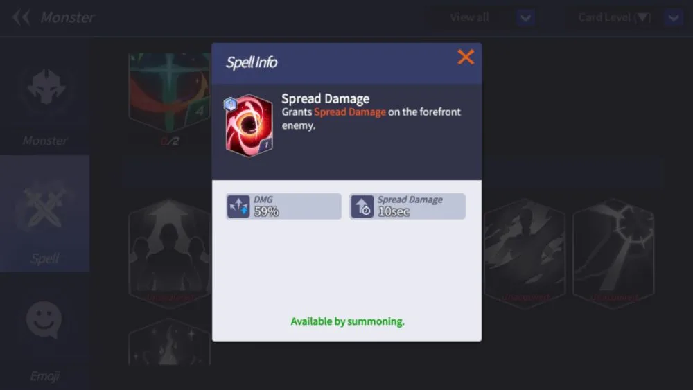 spread damage summoners war