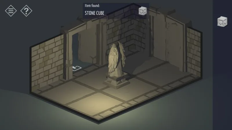 tiny room stories cave statue cube