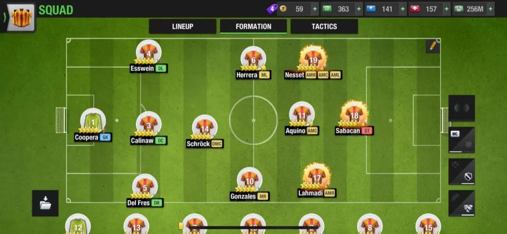 top eleven 2021 3-1-2-3-1 attacking formation