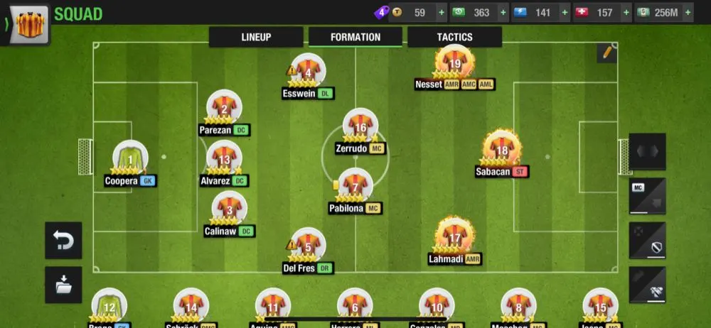 top eleven 2021 3-2-2-2-1 normal formation