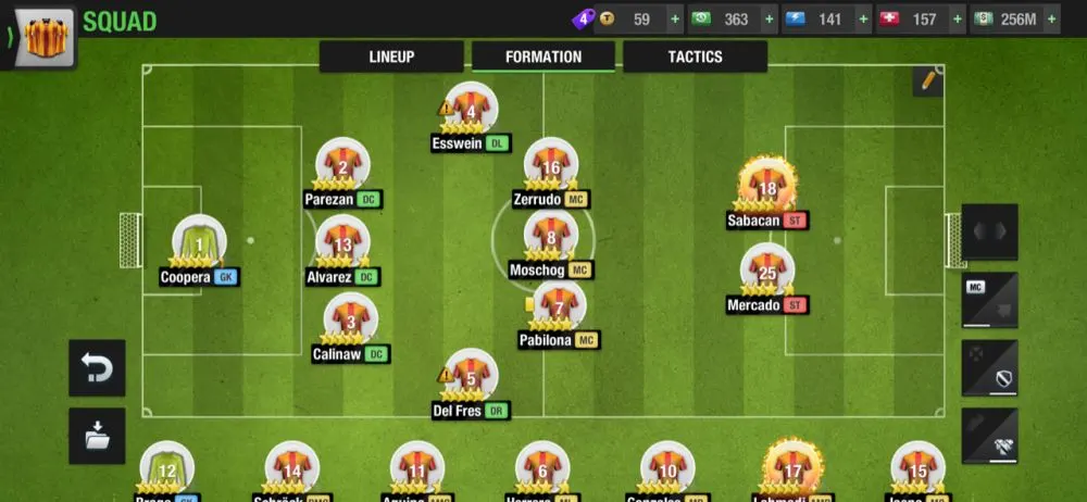 top eleven 2021 3-2-3-2 defensive formation