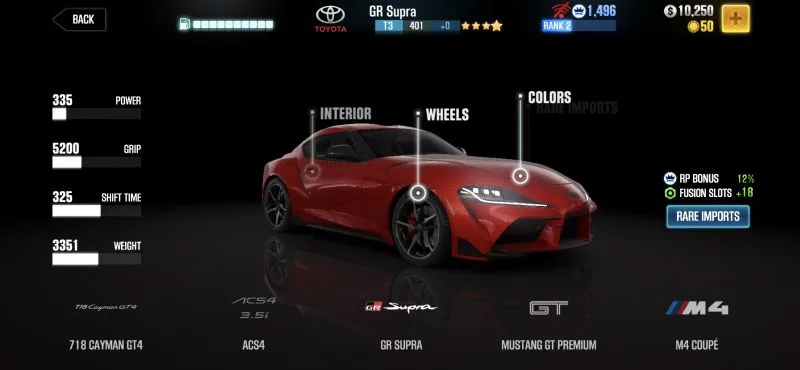 toyota gr supra csr racing 2