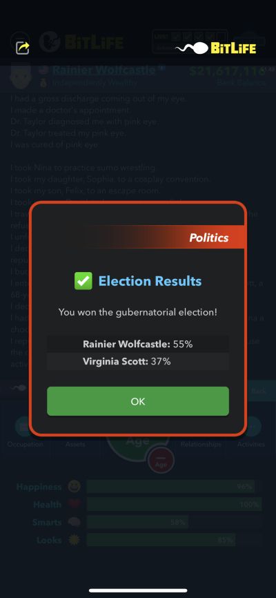 election results in bitlife