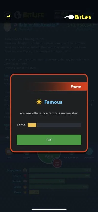 becoming a famous movie star in bitlife