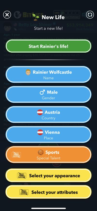 special talent in sports in bitlife