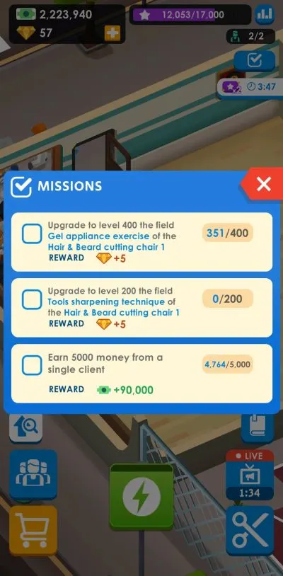 achievement idle barber shop tycoon