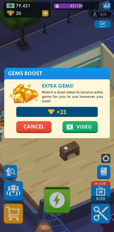 gems boost idle barber shop tycoon