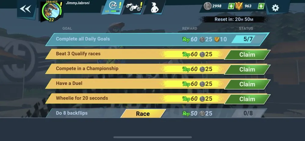 mad skills motocross 3 daily goals