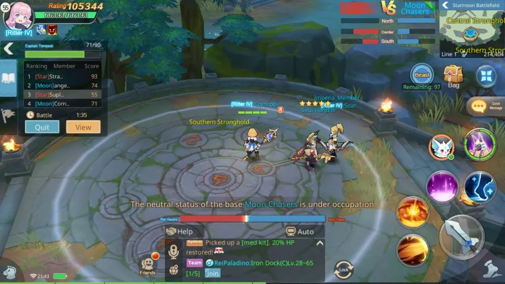 pvp battle guardians of cloudia